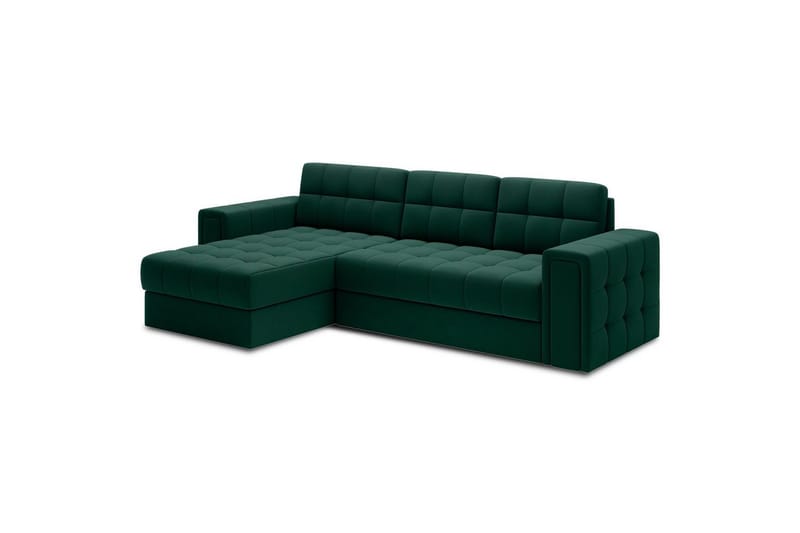 Hjørnesofa Eltap Blenvi 260x150x82 cm - Lukso 35, Grøn - Møbler - Sofaer - Sovesofaer