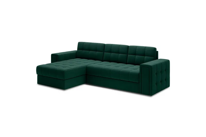 Hjørnesofa Eltap Blenvi 260x150x82 cm - Lukso 35, Grøn - Møbler - Sofaer - Sovesofaer