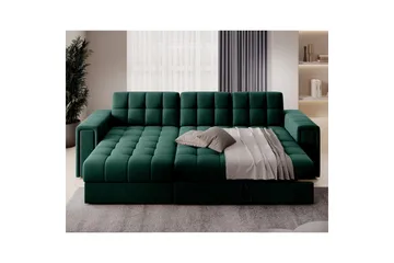 Hjørnesofa Eltap Blenvi 260x150x82 cm - Lukso 35, Grøn - Møbler - Sofaer - Sovesofaer