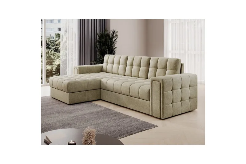 Hjørnesofa Eltap Blenvi 260x150x82 cm - Monolith 04, Beige - Møbler - Sofaer - Sovesofaer
