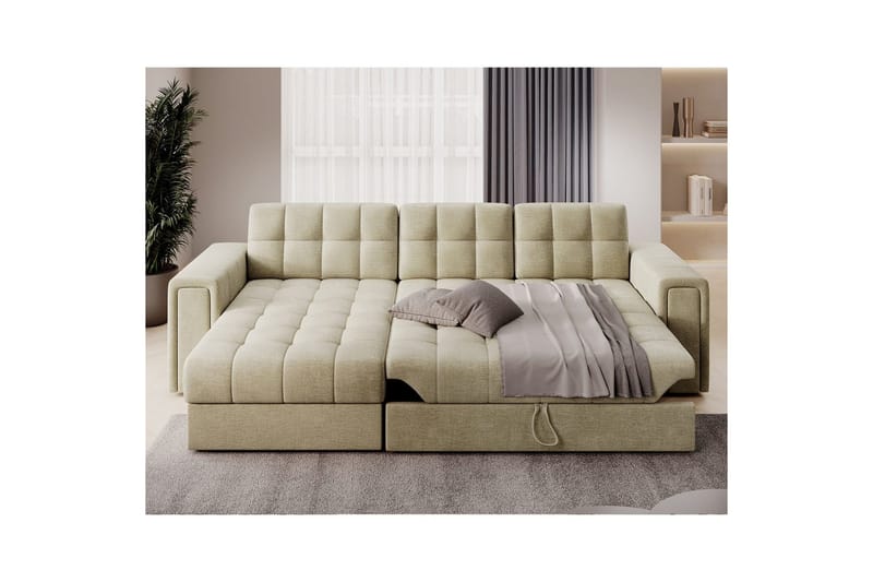 Hjørnesofa Eltap Blenvi 260x150x82 cm - Monolith 04, Beige - Møbler - Sofaer - Sovesofaer