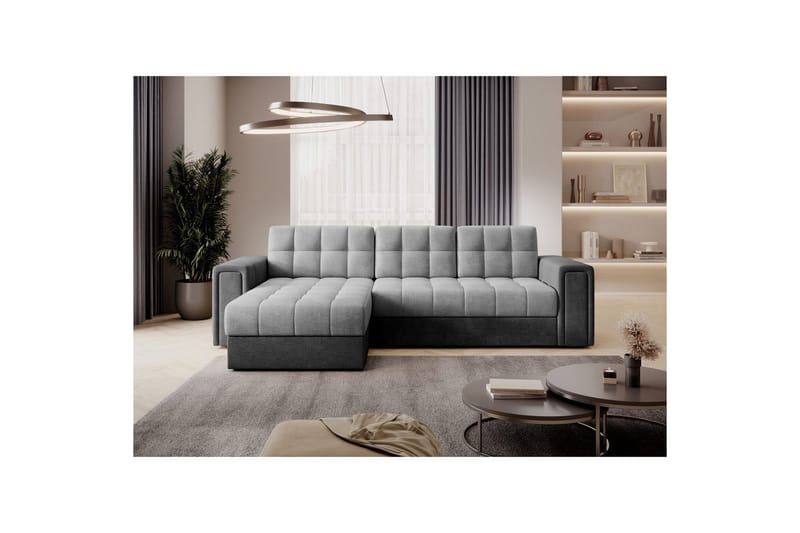 Hjørnesofa Eltap Blenvi 260x150x82 cm - Monolith 84,Monolith 97, Grå - Møbler - Sofaer - Sovesofaer