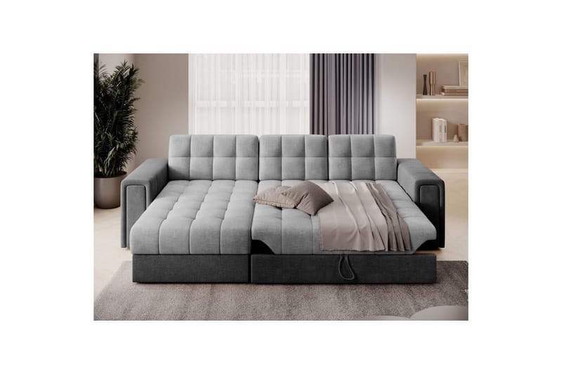 Hjørnesofa Eltap Blenvi 260x150x82 cm - Monolith 84,Monolith 97, Grå - Møbler - Sofaer - Sovesofaer