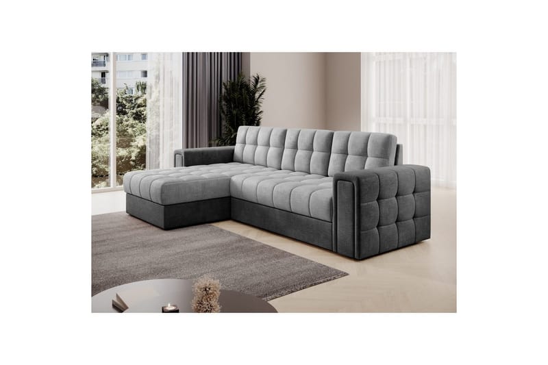 Hjørnesofa Eltap Blenvi 260x150x82 cm - Monolith 84,Monolith 97, Grå - Møbler - Sofaer - Sovesofaer
