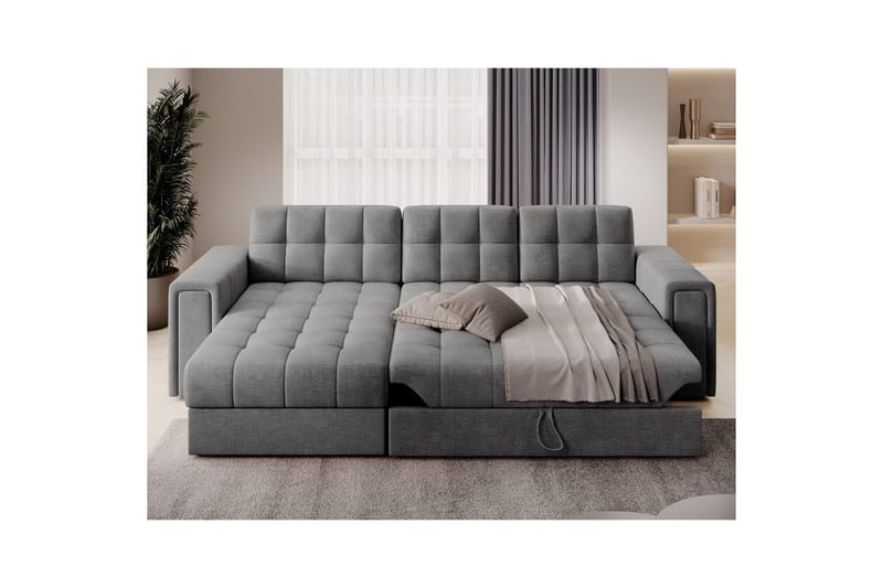 Hjørnesofa Eltap Blenvi 260x150x82 cm - Monolith 85, Grå - Møbler - Sofaer - Sovesofaer