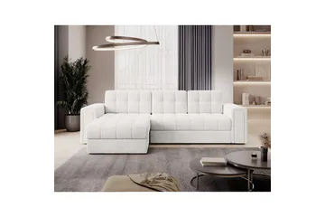Hjørnesofa Eltap Blenvi 260x150x82 cm - Royal 01, Hvid - Møbler - Sofaer - Sovesofaer