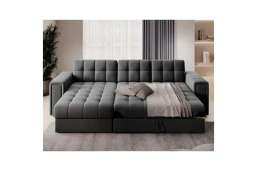 Hjørnesofa Eltap Blenvi 260x150x82 cm - Sola 06, Mørkegrå - Møbler - Sofaer - Sovesofaer
