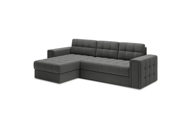 Hjørnesofa Eltap Blenvi 260x150x82 cm - Sola 06, Mørkegrå - Møbler - Sofaer - Sovesofaer