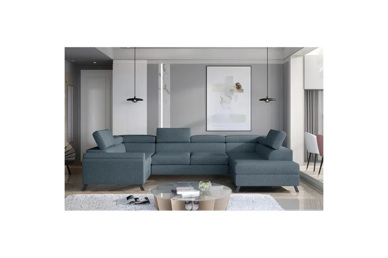 Hjørnesofa Eltap Escada 336x200x92 cm - Grande 75, grøn, Højre - Møbler - Sofaer - Sovesofaer