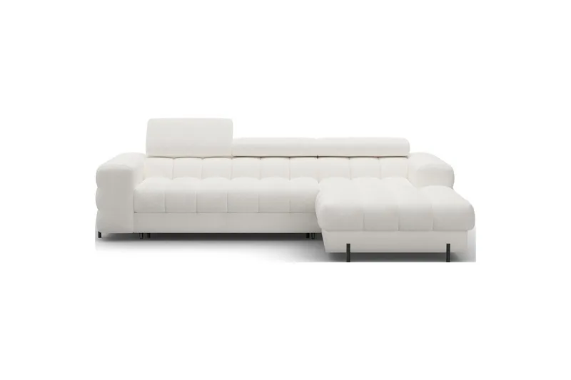 Hjørnesofa Eltap Felro 285x181x93 cm - Amore 01, Hvid, Højre - Møbler - Sofaer - Sovesofaer