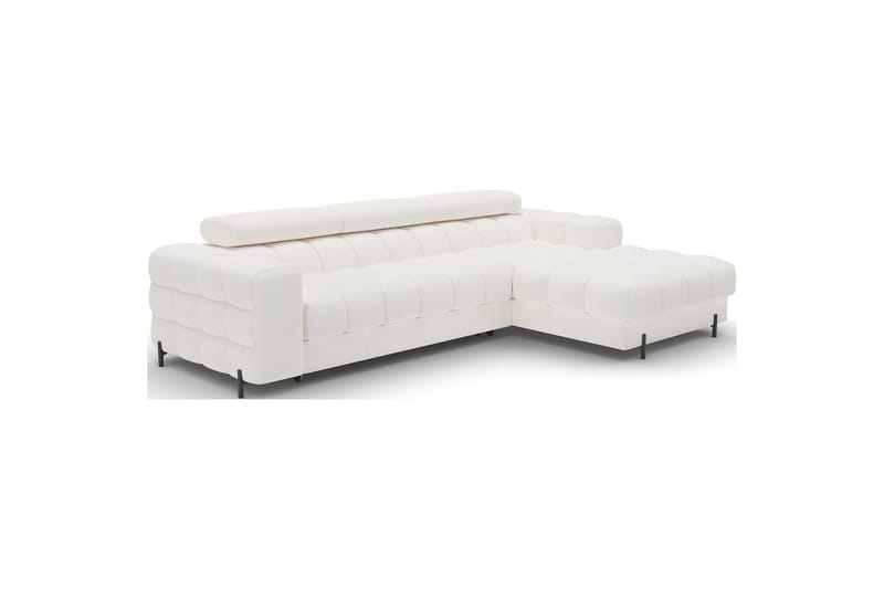 Hjørnesofa Eltap Felro 285x181x93 cm - Amore 01, Hvid, Højre - Møbler - Sofaer - Sovesofaer