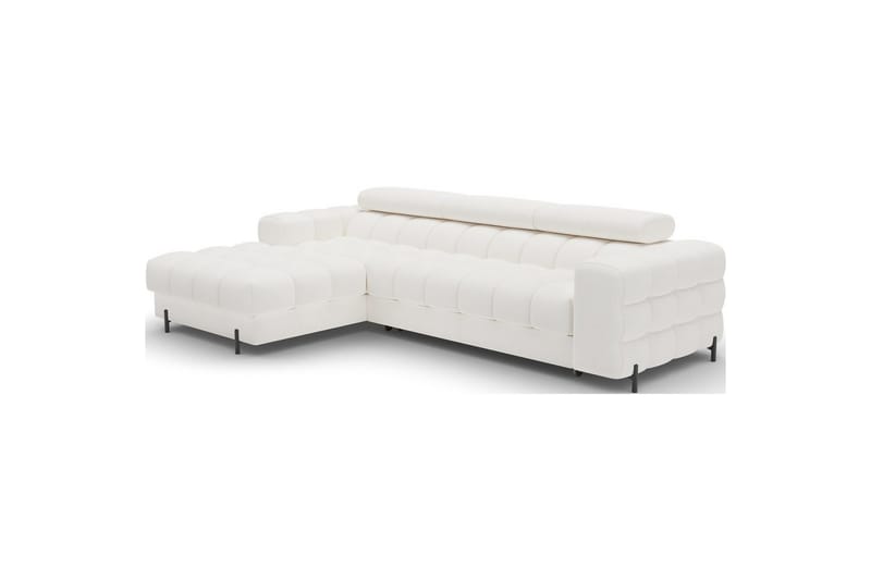 Hjørnesofa Eltap Felro 285x181x93 cm - Amore 01, Hvid, Venstre - Møbler - Sofaer - Sovesofaer