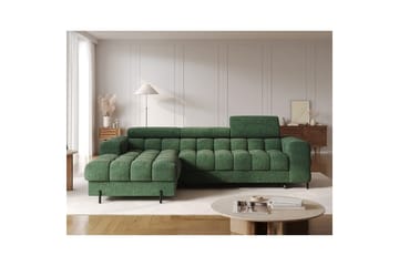 Hjørnesofa Eltap Felro 285x181x93 cm - Amore 35, Grøn, Venstre - Møbler - Sofaer - Sovesofaer