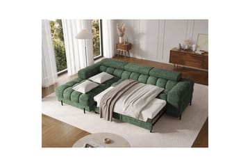 Hjørnesofa Eltap Felro 285x181x93 cm - Amore 35, Grøn, Venstre - Møbler - Sofaer - Sovesofaer