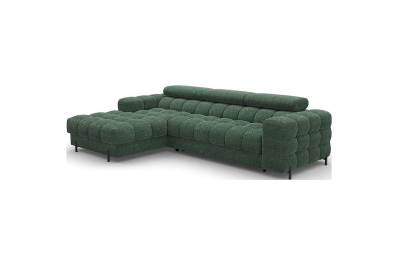 Hjørnesofa Eltap Felro 285x181x93 cm - Amore 35, Grøn, Venstre - Møbler - Sofaer - Sovesofaer