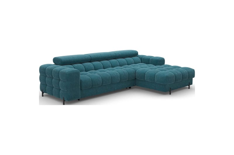 Hjørnesofa Eltap Felro 285x181x93 cm - Amore 40, Blå, Højre - Møbler - Sofaer - Sovesofaer