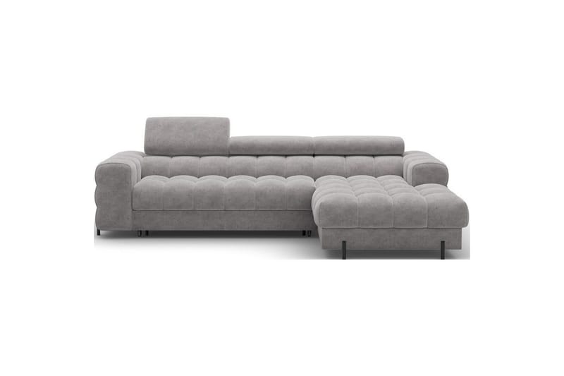 Hjørnesofa Eltap Felro 285x181x93 cm - Aura 04, Grå, Højre - Møbler - Sofaer - Sovesofaer