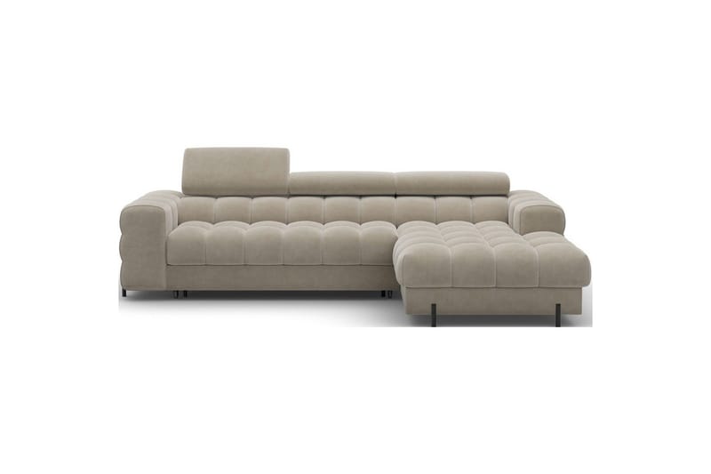 Hjørnesofa Eltap Felro 285x181x93 cm, Aura 18, Beige, Højre