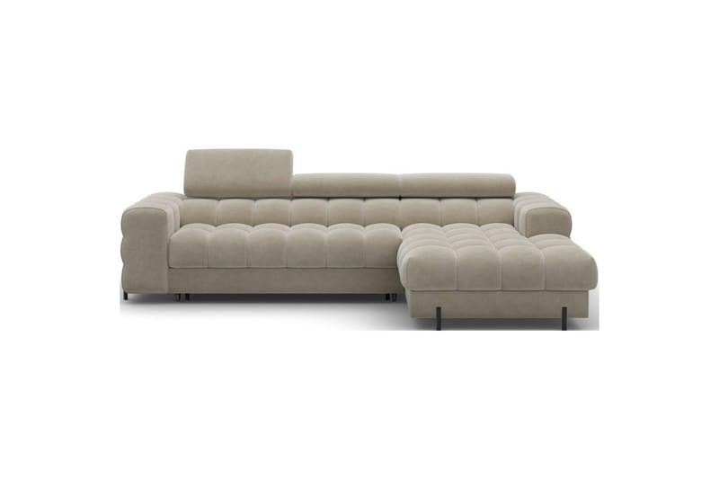 Hjørnesofa Eltap Felro 285x181x93 cm - Aura 18, Beige, Højre - Møbler - Sofaer - Sovesofaer