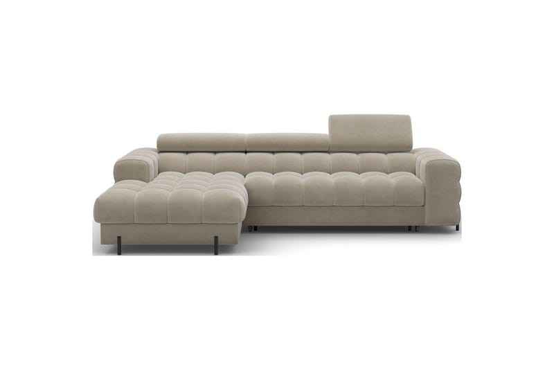 Hjørnesofa Eltap Felro 285x181x93 cm - Aura 18, Beige, Venstre - Møbler - Sofaer - Sovesofaer