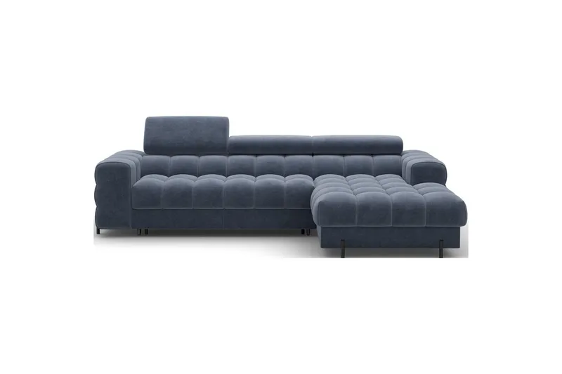 Hjørnesofa Eltap Felro 285x181x93 cm - Aura 40, Blå, Højre - Møbler - Sofaer - Sovesofaer