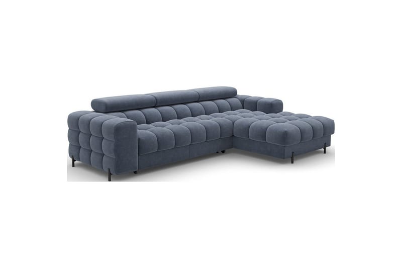 Hjørnesofa Eltap Felro 285x181x93 cm - Aura 40, Blå, Højre - Møbler - Sofaer - Sovesofaer
