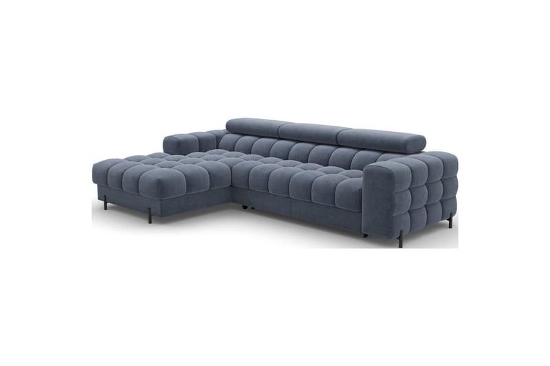 Hjørnesofa Eltap Felro 285x181x93 cm - Aura 40, Blå, Venstre - Møbler - Sofaer - Sovesofaer