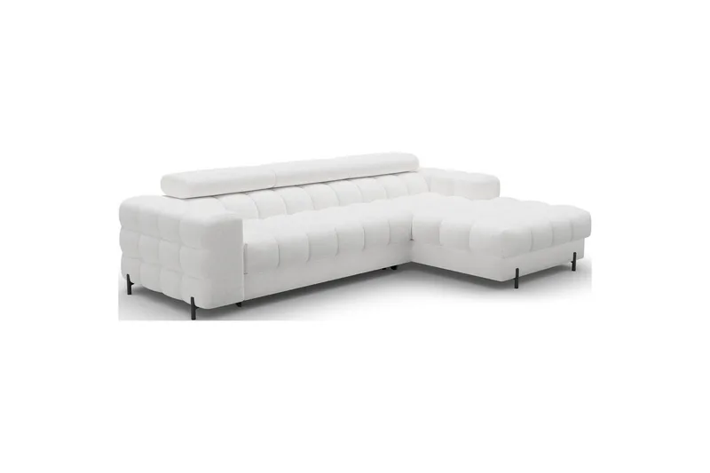 Hjørnesofa Eltap Felro 285x181x93 cm - Royal 01, Hvid, Højre - Møbler - Sofaer - Sovesofaer