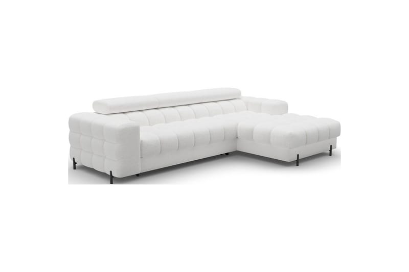 Hjørnesofa Eltap Felro 285x181x93 cm - Royal 01, Hvid, Højre - Møbler - Sofaer - Sovesofaer