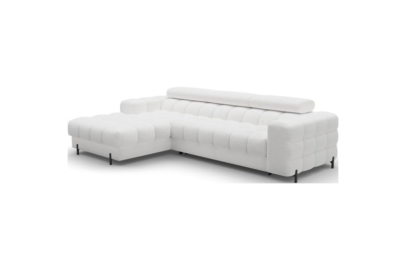 Hjørnesofa Eltap Felro 285x181x93 cm - Royal 01, Hvid, Venstre - Møbler - Sofaer - Sovesofaer