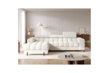 Hjørnesofa Eltap Felro 285x181x93 cm - Royal 01, Hvid, Venstre - Møbler - Sofaer - Sovesofaer