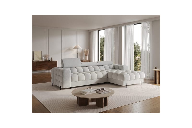 Hjørnesofa Eltap Felro 285x181x93 cm - Royal 03, Grå, Højre - Møbler - Sofaer - Sovesofaer