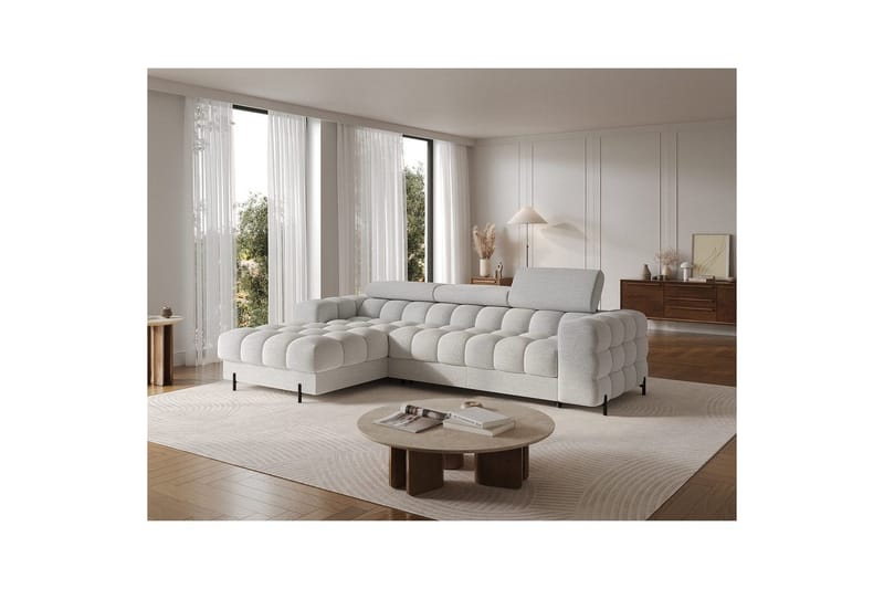 Hjørnesofa Eltap Felro 285x181x93 cm - Royal 03, Grå, Venstre - Møbler - Sofaer - Sovesofaer