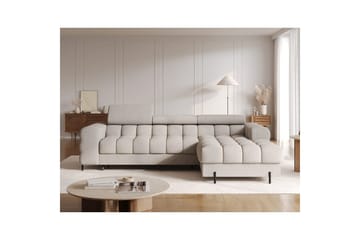 Hjørnesofa Eltap Felro 285x181x93 cm - Royal 20, Beige, Højre - Møbler - Sofaer - Sovesofaer