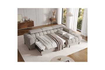 Hjørnesofa Eltap Felro 285x181x93 cm - Royal 20, Beige, Højre - Møbler - Sofaer - Sovesofaer