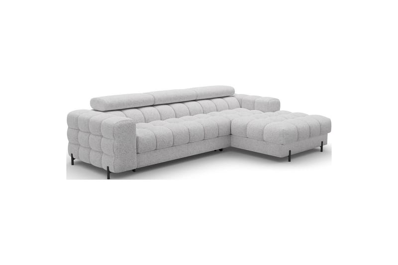 Hjørnesofa Eltap Felro 285x181x93 cm - Pellerito 03, Grå, Højre - Møbler - Sofaer - Sovesofaer