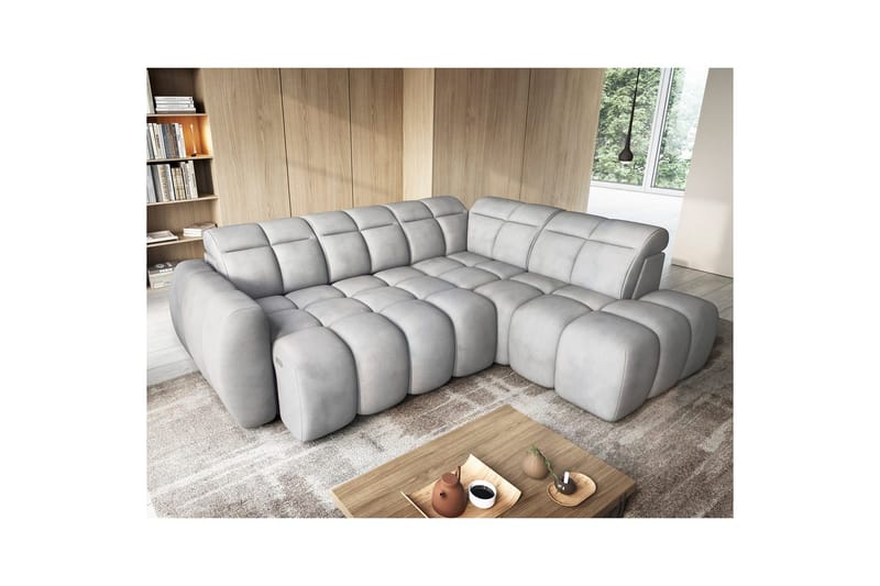 Hjørnesofa Eltap Flconn 258x208x107 cm - Paolli 04, Grå, Højre - Møbler - Sofaer - Sovesofaer