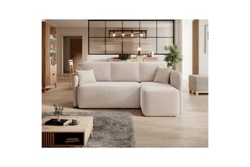 Hjørnesofa Eltap Hadson 206x150x89 cm - Jarell 18, Lys Beige, Højre - Møbler - Sofaer - Sovesofaer