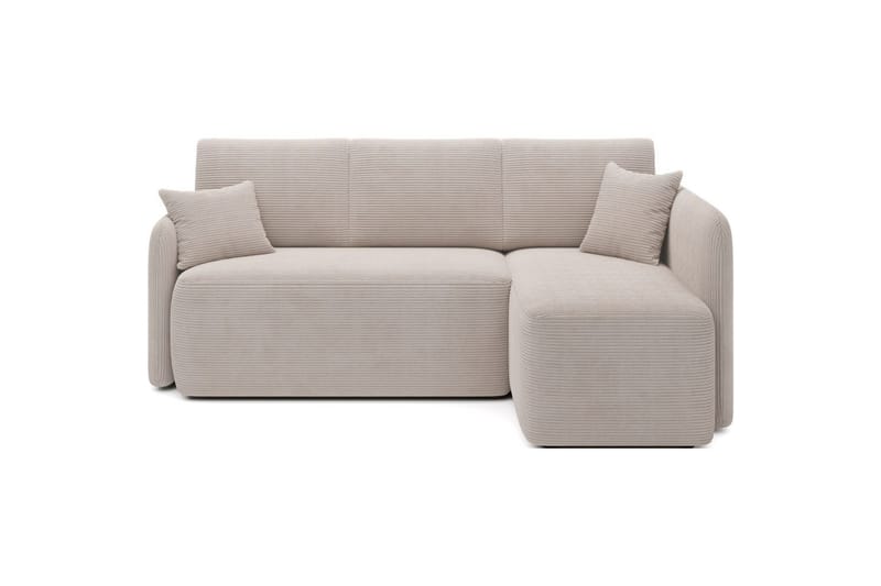 Hjørnesofa Eltap Hadson 206x150x89 cm, Jarell 18, Lys Beige, Højre