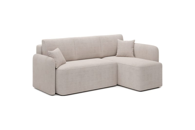 Hjørnesofa Eltap Hadson 206x150x89 cm - Jarell 18, Lys Beige, Højre - Møbler - Sofaer - Sovesofaer