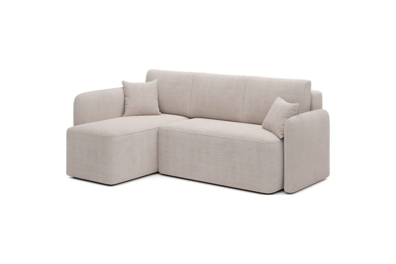 Hjørnesofa Eltap Hadson 206x150x89 cm - Jarell 18, Lys Beige, Venstre - Møbler - Sofaer - Sovesofaer