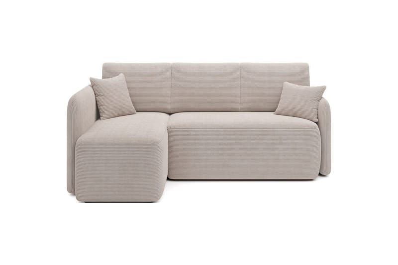 Hjørnesofa Eltap Hadson 206x150x89 cm, Jarell 18, Lys Beige, Venstre