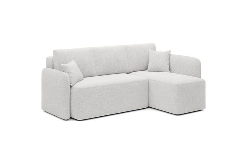 Hjørnesofa Eltap Hadson 206x150x89 cm - Royal 01, Hvid, Højre - Møbler - Sofaer - Sovesofaer