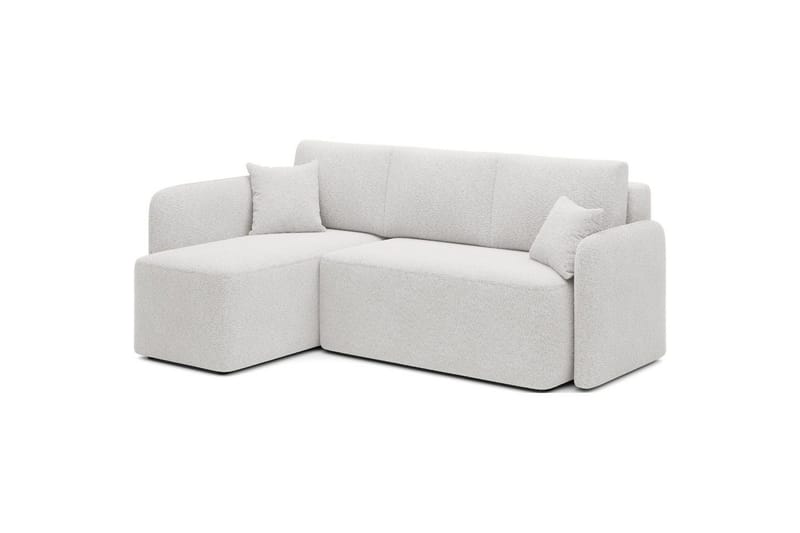 Hjørnesofa Eltap Hadson 206x150x89 cm - Royal 01, Hvid, Venstre - Møbler - Sofaer - Sovesofaer