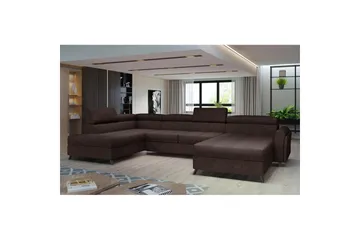 Hjørnesofa Eltap Josette 360x200x92 cm - Dora 28, Mørk Brun, Venstre - Møbler - Sofaer - Sovesofaer