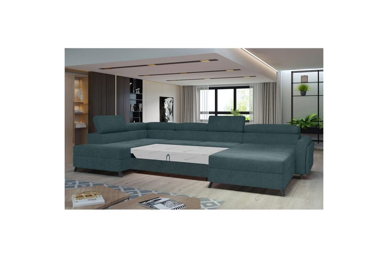 Hjørnesofa Eltap Josette 360x200x92 cm - Grande 75, Grøn, Venstre - Møbler - Sofaer - Sovesofaer