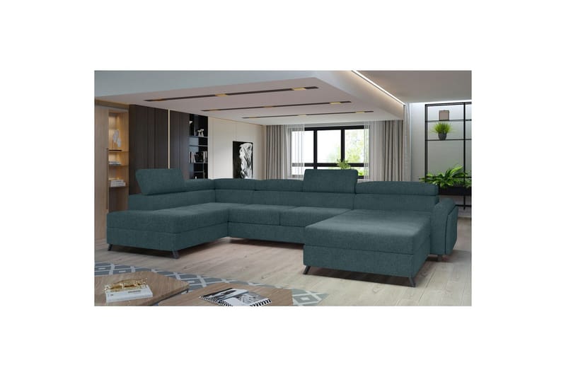 Hjørnesofa Eltap Josette 360x200x92 cm - Grande 75, Grøn, Venstre - Møbler - Sofaer - Sovesofaer