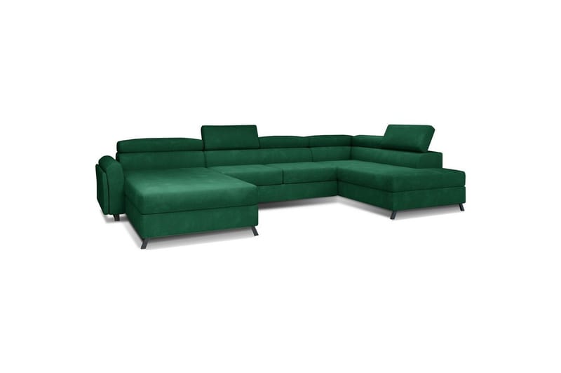 Hjørnesofa Eltap Josette 360x200x92 cm - Kronos 19, Mørkegrøn, Højre - Møbler - Sofaer - Sovesofaer