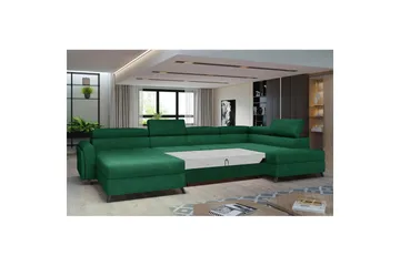 Hjørnesofa Eltap Josette 360x200x92 cm - Kronos 19, Mørkegrøn, Højre - Møbler - Sofaer - Sovesofaer