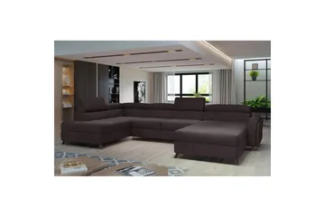 Hjørnesofa Eltap Josette 360x200x92 cm - Monolith 29, Mørk Brun, Venstre - Møbler - Sofaer - Sovesofaer